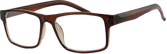 Aegean Dolphin Clip-On Lesebrillen +1.00 in Braune Farbe Dolphin-10700-braun-100_33980
