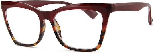 Aegean Dolphin Clip-On Lesebrillen +2.00 in Rote Farbe Dolphin-10699-Rot-200_33915