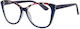 Aegean Dolphin Clip On Damen Lesebrillen +1.00 in Blau Farbe Dolphin-10698-Blue-100_33860