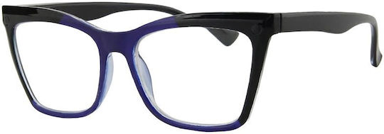 Aegean Dolphin Clip-On Lesebrillen +2.00 in Schwarz Farbe Dolphin-10699-Schwarz-Blau-200_33908