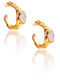 Touch Earrings Hoops Made of Gold Plated Steel 10 721 Gold