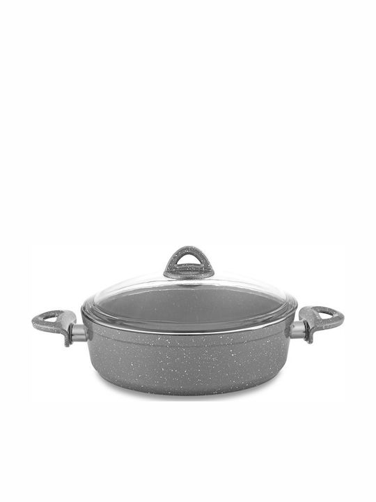 Hascevher Tigaie din Aluminiu cu Capac cu Acoperire din Piatră
