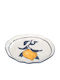 Origen Shallow Yellow Porcelain Plate with Diameter 26cm