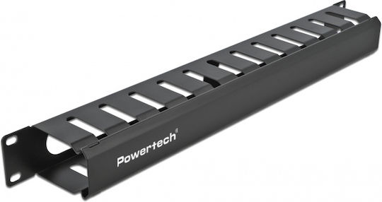 Powertech Cable Management Netw-0047 Rack 19"/1u Метално Черно