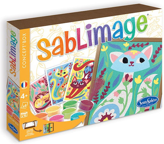 Kreativset Bunter Sand Sablimage Katzen Sentosphere
