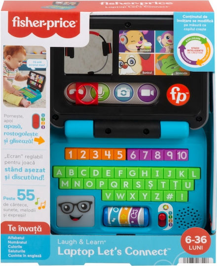 Mattel Laptop-Tablet pentru bebeluși Laugh And Learn cu Muzică, Lumină și Sunete