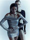 Summer Mini Evening Satin Dress Blue Silver