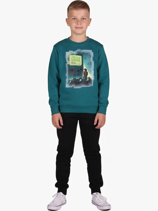 Kids Sweatpants Set Petrol Blue