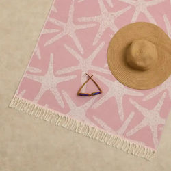Borea Beach Towel Pareo Cotton Pink with Fringe...