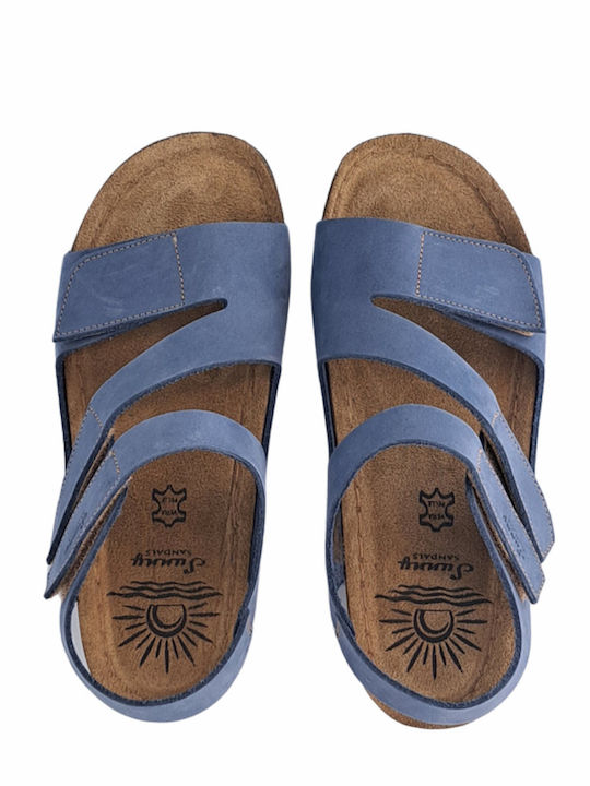 Leather Women's Anatomic Blue Sandals ALTEA-60113GAL