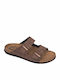 Leder Herrensandalen in Braun Farbe ETTORE-60902KΦ
