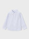 Kids Short-Sleeved Striped Shirt White-Blue