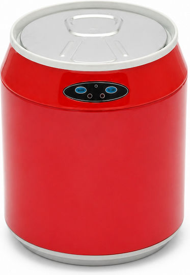MRShome Plastic Waste Bin with Sensor Red 6lt