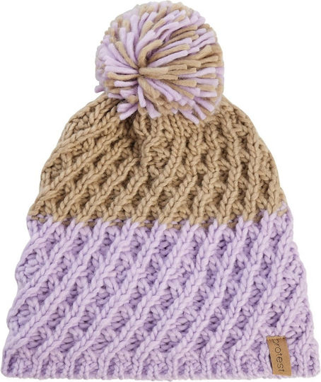 Beanie Women's Knitted Beanie in Purple Color