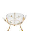 Keskor Glass Candle Holder in Gold Color 15x15x9.5cm