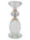 Keskor Crystal Candle Holder in Gold Colour 6.5x6.5x15.5cm