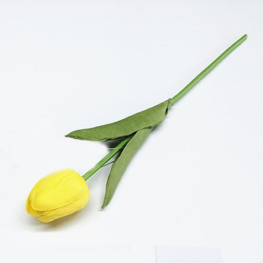 Kunstblume Zweig Tulpe Pu Gelbe 32cm Verpackung 24 Stücke