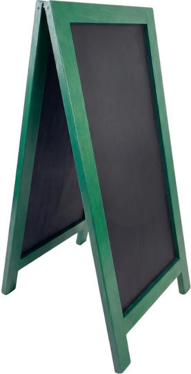 Wooden Heavy Duty Chalk Board 17kg 65x140cm Double Sided Green
