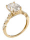 Single Stone Ring From 9K Gold With Zircon