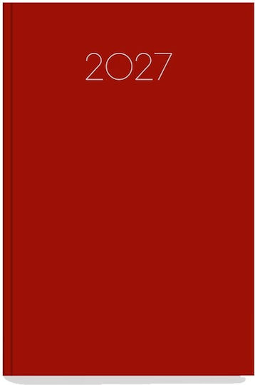 Agendă zilnică Simple 12x17 Bordo 2027
