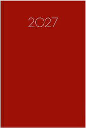 Innostat Simple Daily Agenda 2027 Burgundy 17x24cm