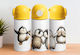 Stainless Steel Cap Kids Water Bottle Thermos with Straw Yellow 360ml