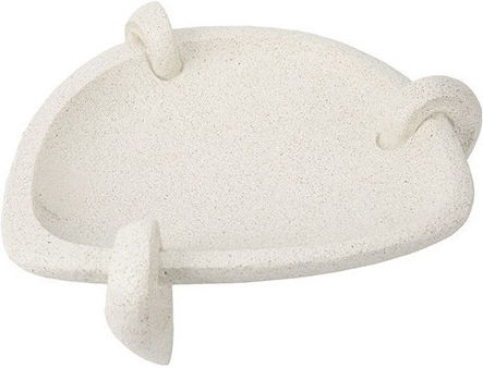 Polyresin Ecru Decorative Platter 25x24x7cm 819-01920