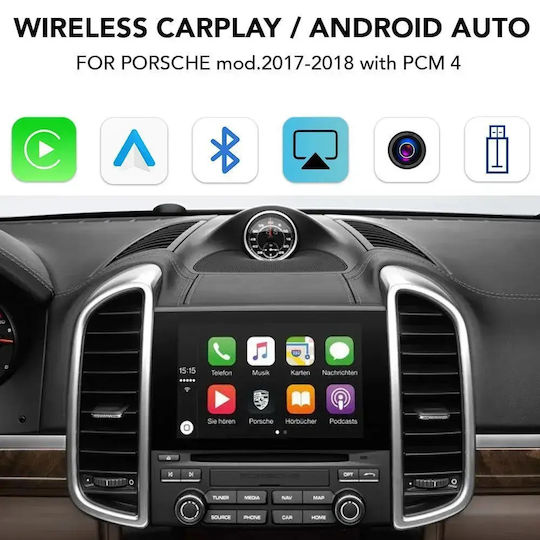 Digital IQ Car Audio System for Porsche Cayenne / Panamera / Cayman 2017-2018 Bluetooth USB AUX WiFi GPS Apple CarPlay Android Auto