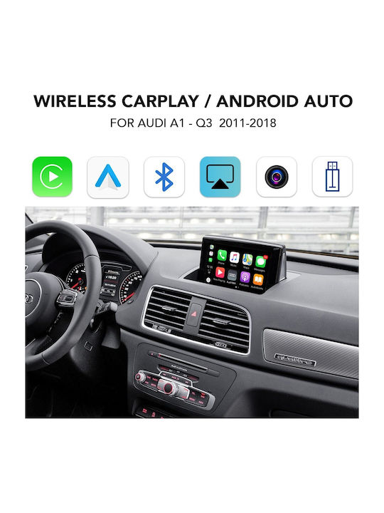 Digital IQ Auto-Audiosystem für Audi A1 / Q3 2011-2018 mit Bluetooth USB Eingebautes Wi-Fi GPS Apple CarPlay Android Auto 6.5 Zoll Touchscreen