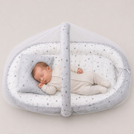 Kamtex Baby Baby Nest Kissen Grau 40x64cm Kamtex Baby Baby Nest Kissen Grau 40x64cm