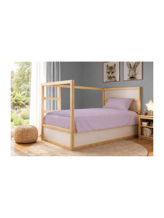 Dimcol Piqué Decke Einzeln 165x270cm Pastell Flieder