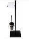 H2000BL9090 Glass Toilet Brush Black