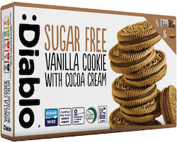 Biscuiți Umpluți Cu Vanilie Cremă Cacao Fără Zahăr 4x44g 176g Diablo Biscuiți Umpluți Cu Vanilie Cremă Cacao Fără Zahăr 4x44g 176g Diablo