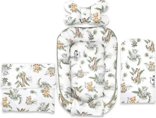 Qmini Baby-Kissen Nest Safari 55x75cm