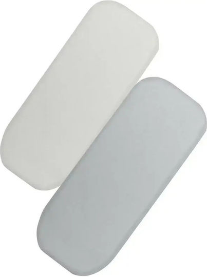 Lionelo Set Lenjerii de Pat pentru Bebeluși pentru Leagăn din Bumbac cu Elastic Albe 28x70cm