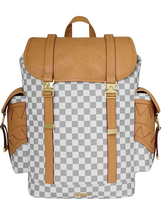 Sprayground Ученическа Раница с Джоб за Бутилка Embossed Cream Check Monte Carlo Унисекс 29 x 15 x 45.7см