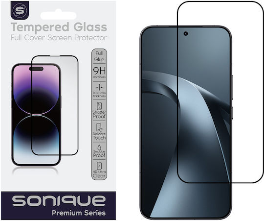 Hardy Glass Sonique Premium Series HD Full Cover 9H Xiaomi Xiaomi 17T Pro 5G Черен