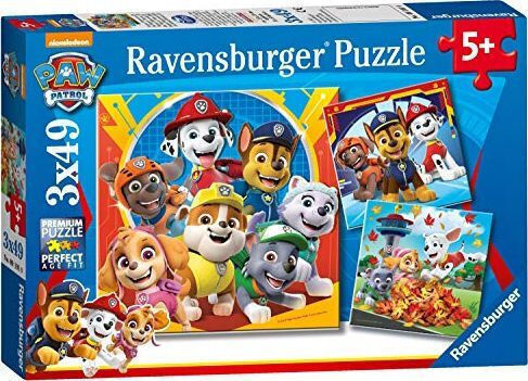 Детски пъзел 3 X за 5+ години 49 части Ravensburger