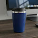 TnS Thermos Bottle Stainless Steel 350ml Blue with Mouthpiece