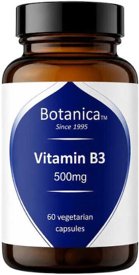 Botanica Витамин B3 за Енергия и Нервната Система 500mg Botanica 60 Капсули