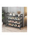 Organizatoare Pantofi Metalică Cu 4 Rafturi Neagră L80xA28xÎ75cm