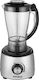 Kraft & Dele Procesor Alimentar Multifuncțional 1800W cu Recipient 3lt și Vas Blender Gri