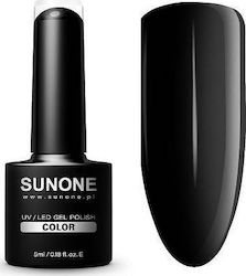 SUN ONE UV Semi Permanent Nail Polish C19 Black Inez 5ml SUN ONE UV Semi Permanent Nail Polish C19 Black Inez 5ml