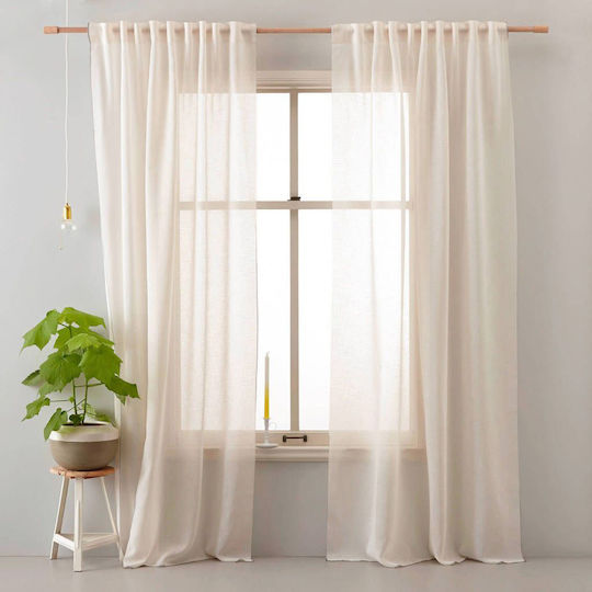 Saray Home Κουρτίνα με Τρέσα Ιβουάρ 210x280εκ.