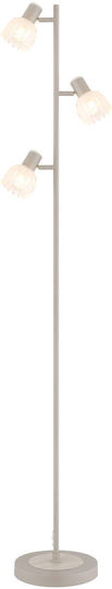 Globo Lighting Φωτιστικό Δαπέδου Υ154xΜ28εκ. με Ντουί για Λαμπτήρα E14 Μπεζ