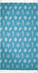 Chios Hellas Beach Towel Pareo Light Blue 170x90cm