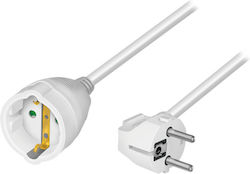 LogiLink Extension Cord Cable Extension with Length 2m Cable Cross Section 3 x 1.5mm² and Grounding