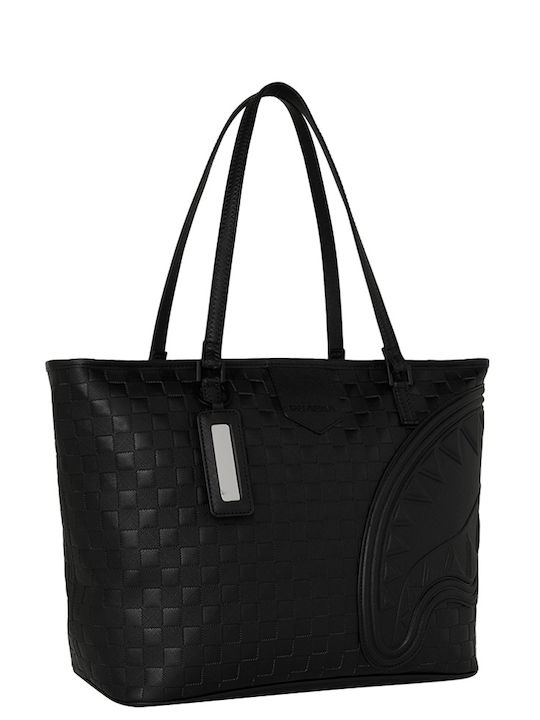 Sprayground Дамска кожена чанта Тоут за ръка Черна