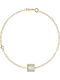 Women's Rosette Bracelet in 14K Gold with Zircon
