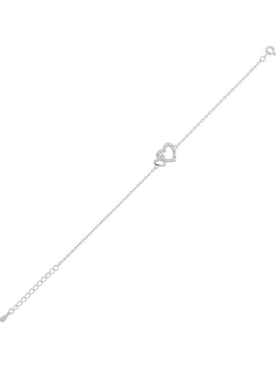 Prince Silvero Women's Bracelet with Heart Design in Silver